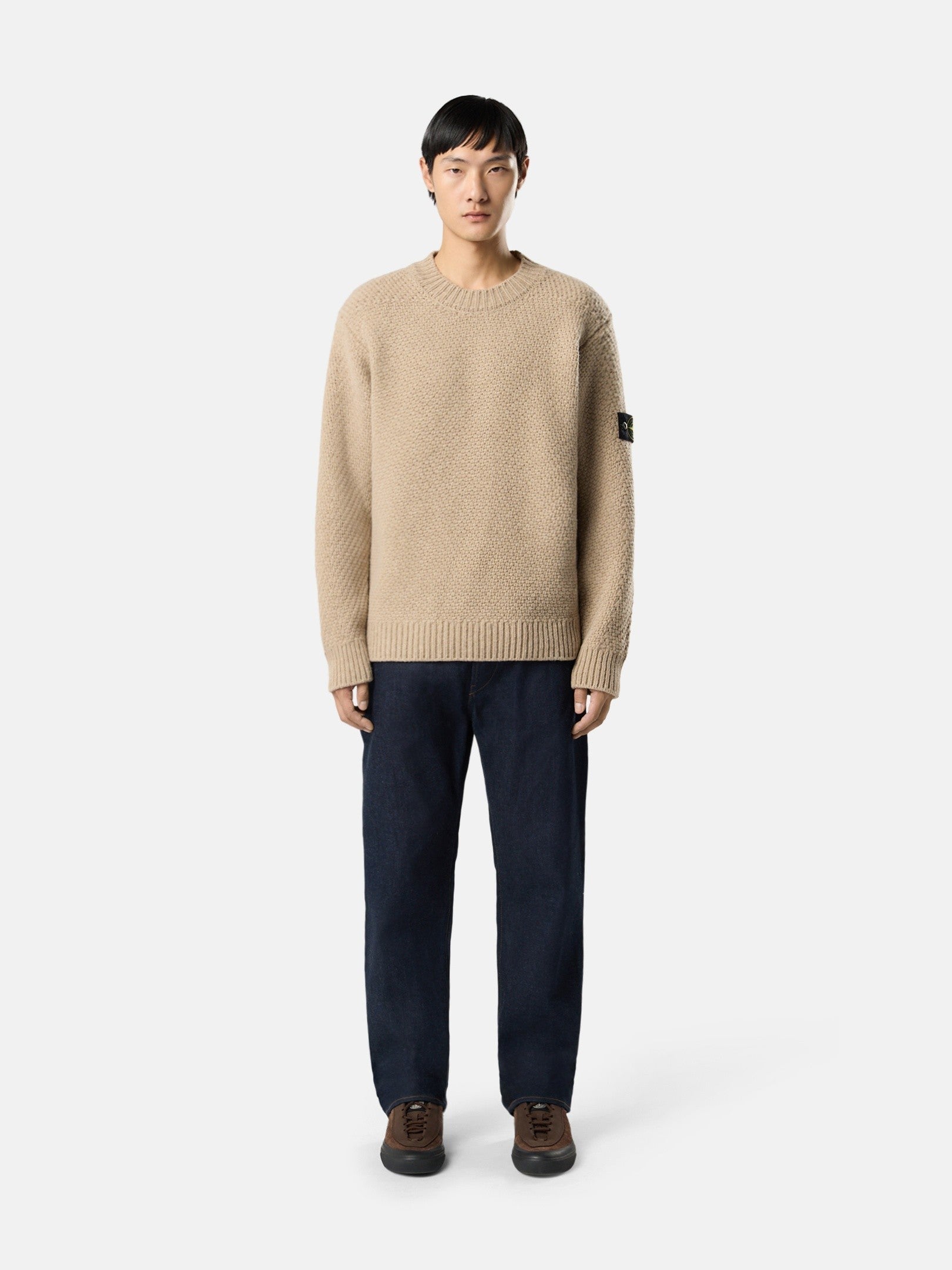 Stone Island Loose-Fit Crewneck Jumper with Ribbed Trims 5100055