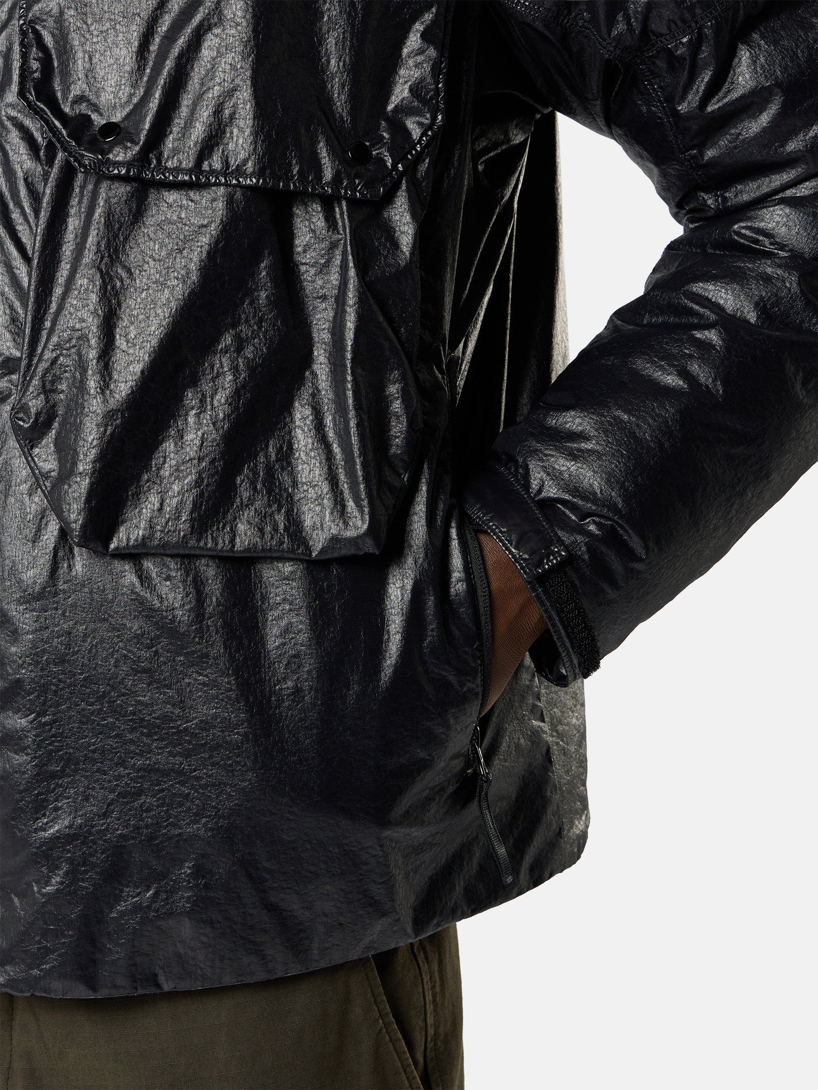 Stone Island Hooded Down Jacket with Water-Resistant Membrane 4100056