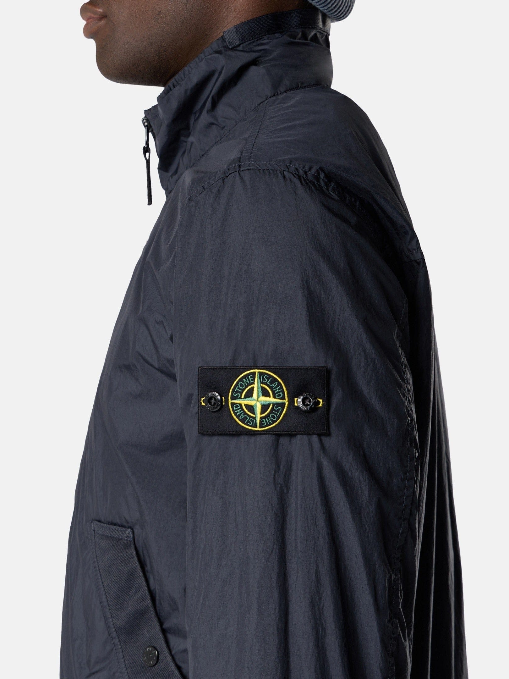 Stone Island Stand Collar Jacket with Wind Resistance and Anti-Drop 4100111