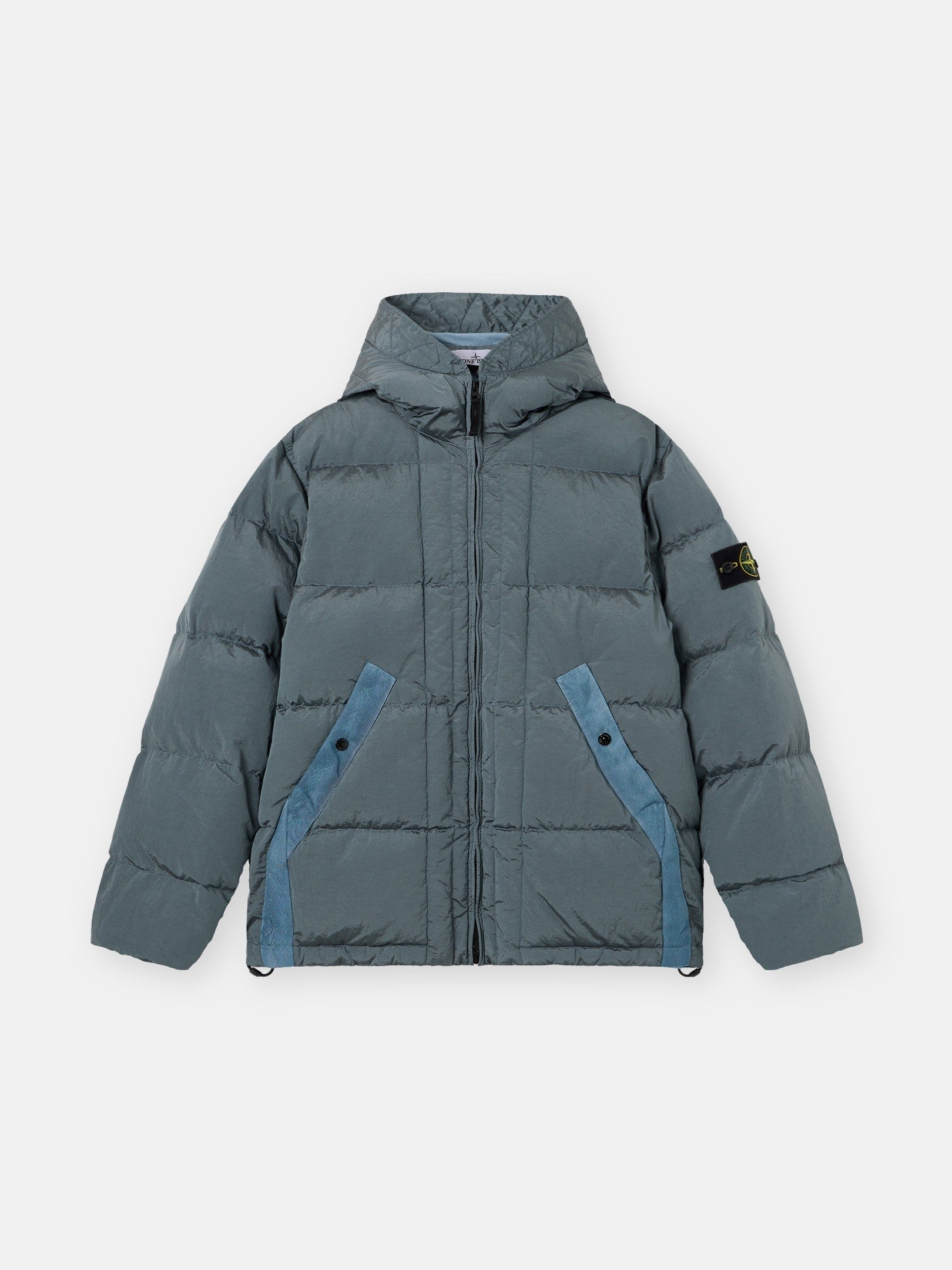 Stone Island Hooded Down Jacket with Drawcord Hem 4100019