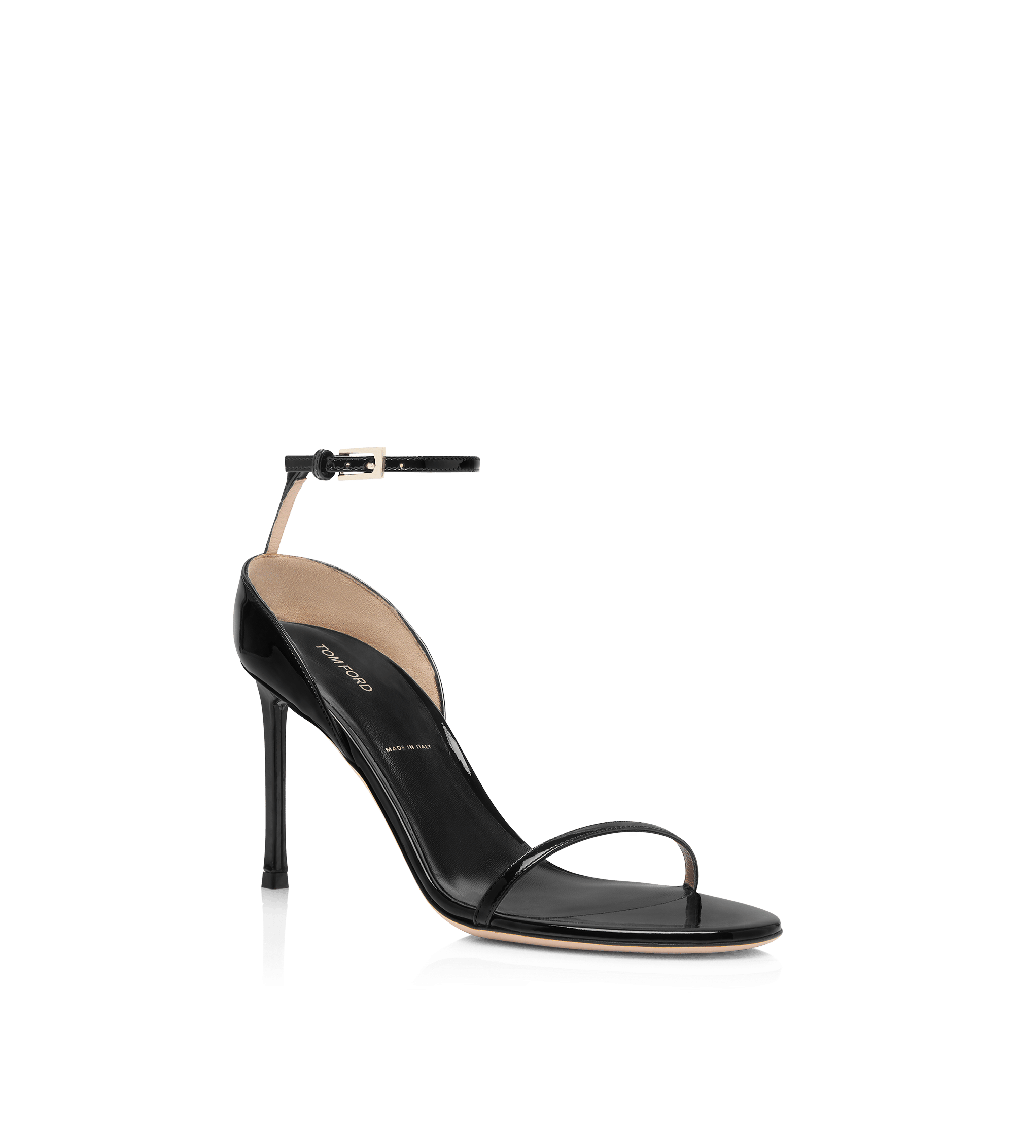 Tom Ford Patent Leather Vertigo Ankle Strap Sandal