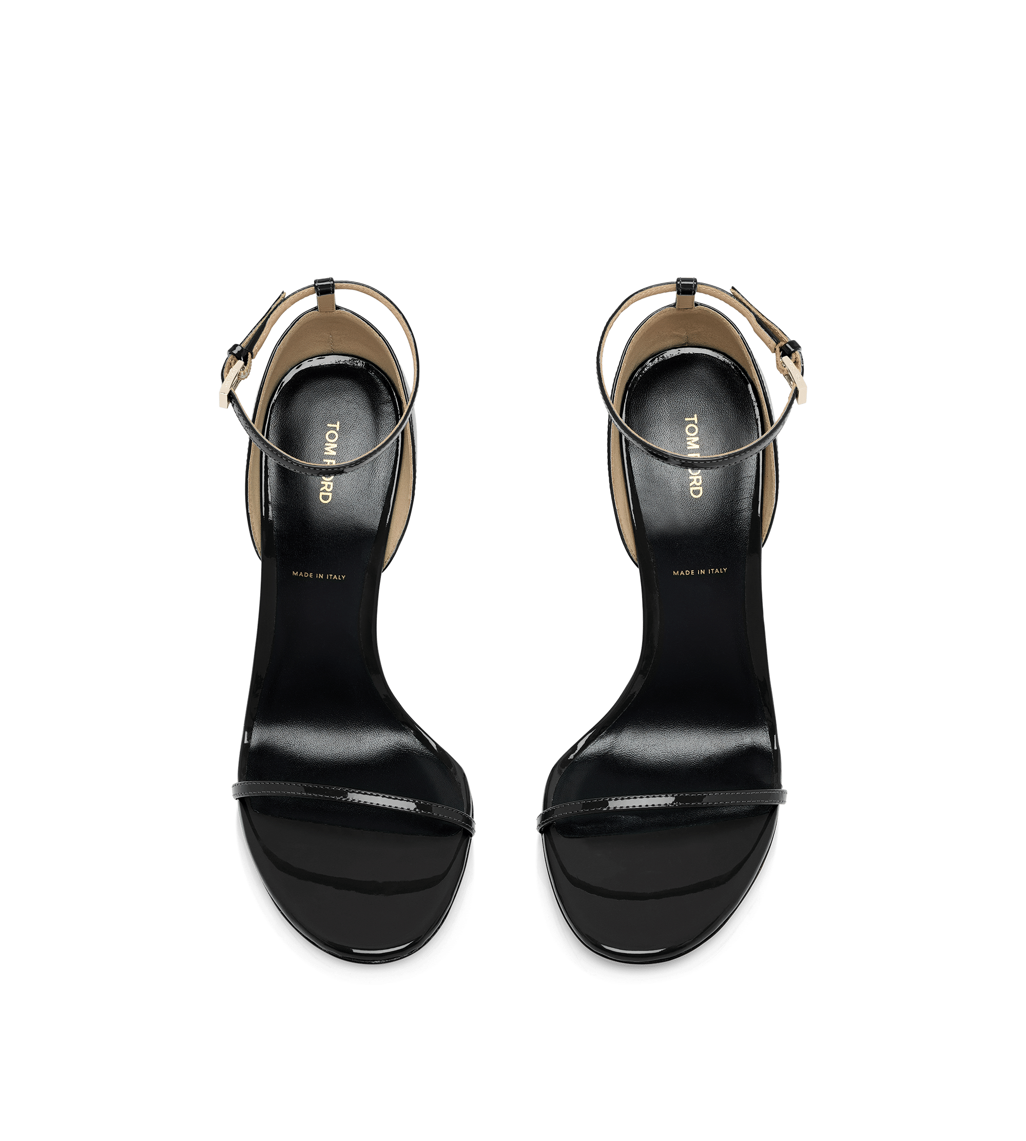 Tom Ford Patent Leather Vertigo Ankle Strap Sandal