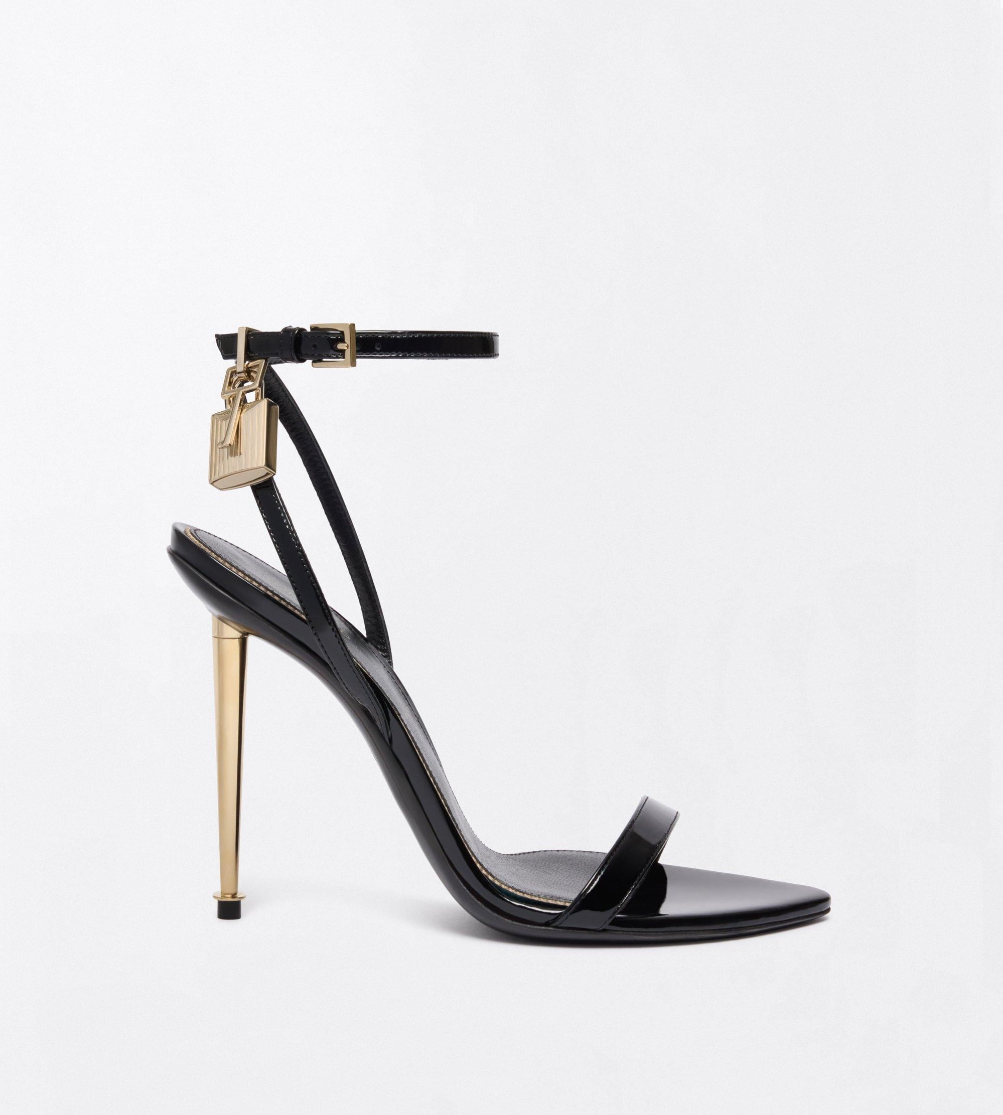 Tom Ford Patent Leather Padlock Pointy Naked Sandal