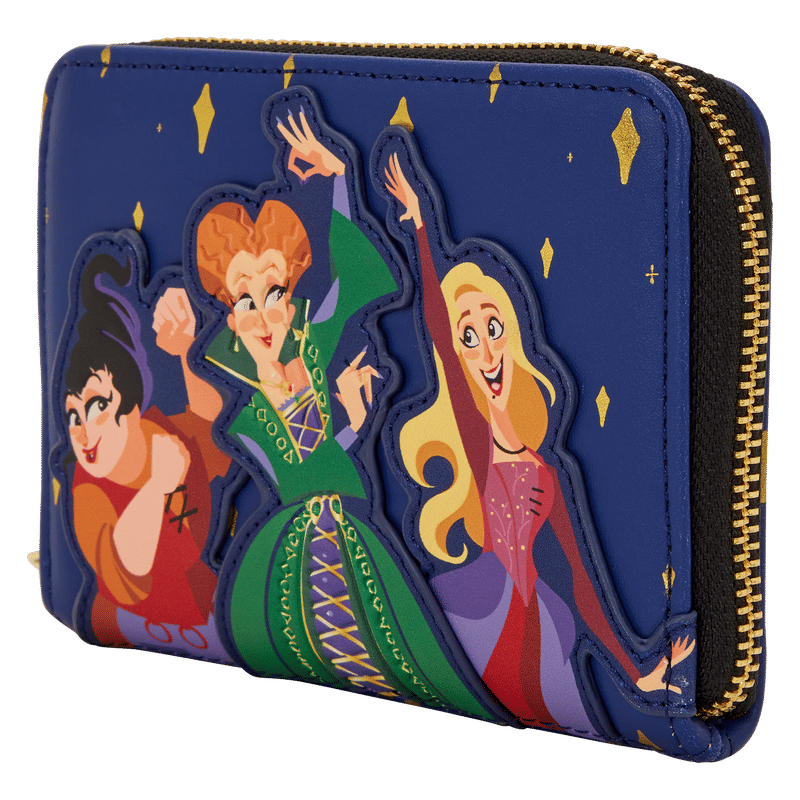 Hocus Pocus Sanderson Sisters Night Sky Zip Around Wallet