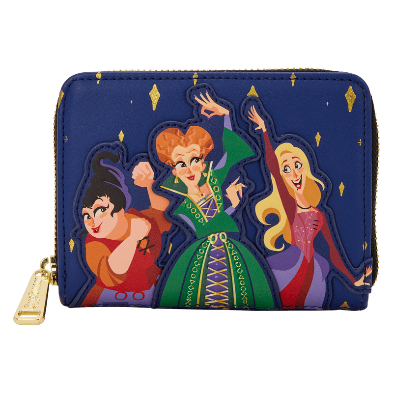 Hocus Pocus Sanderson Sisters Night Sky Zip Around Wallet
