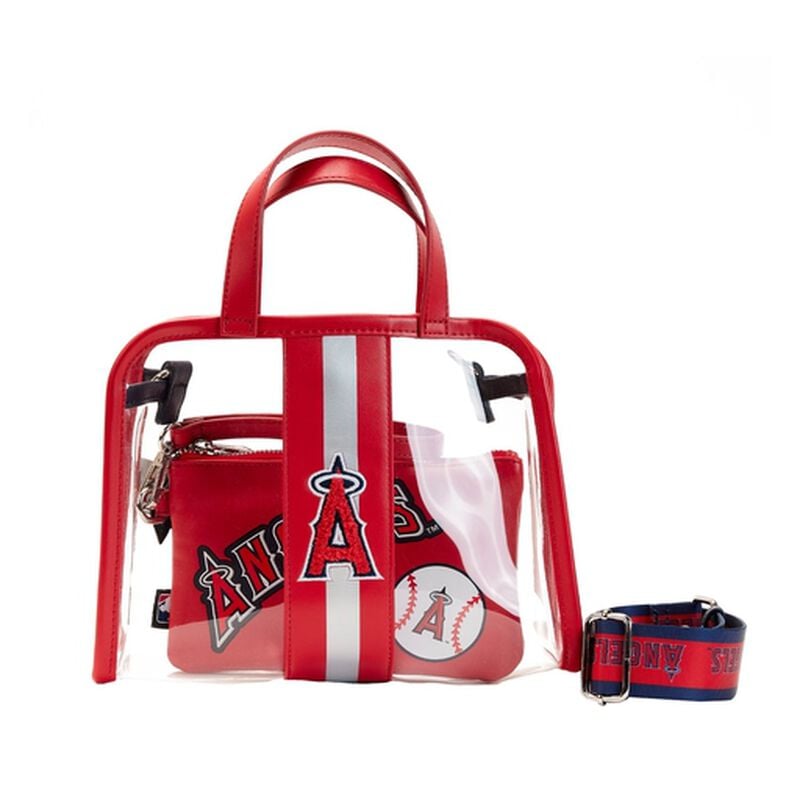 MLB LA Angels Clear Tote Crossbody Stadium Bag with Pouch