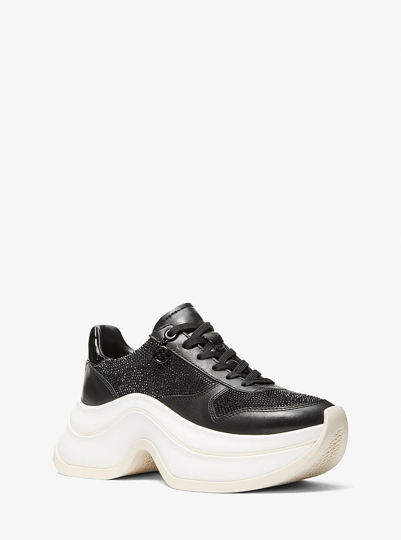 Arla Embellished Leather Trainer
