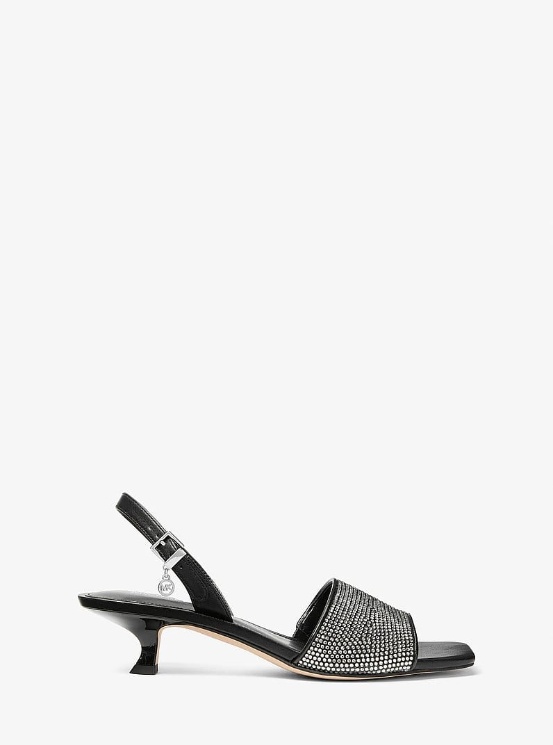 Merrie Embellished Kitten Heel Sandal