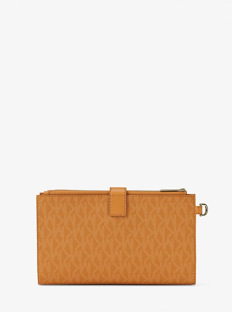 Jet Set Large Signature Logo Wristlet