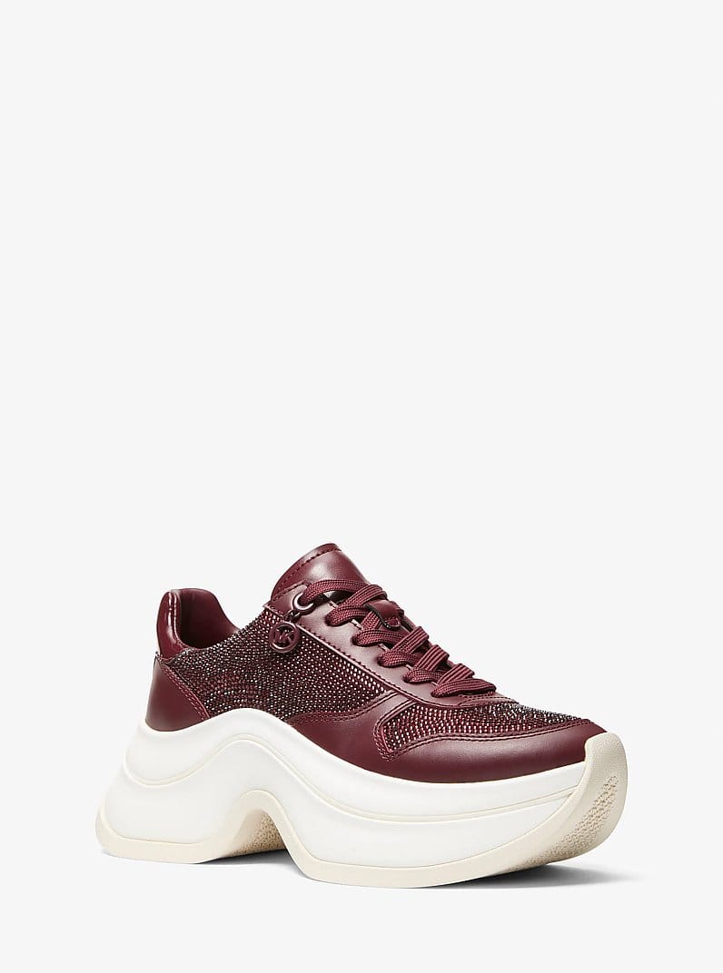 Arla Embellished Leather Trainer