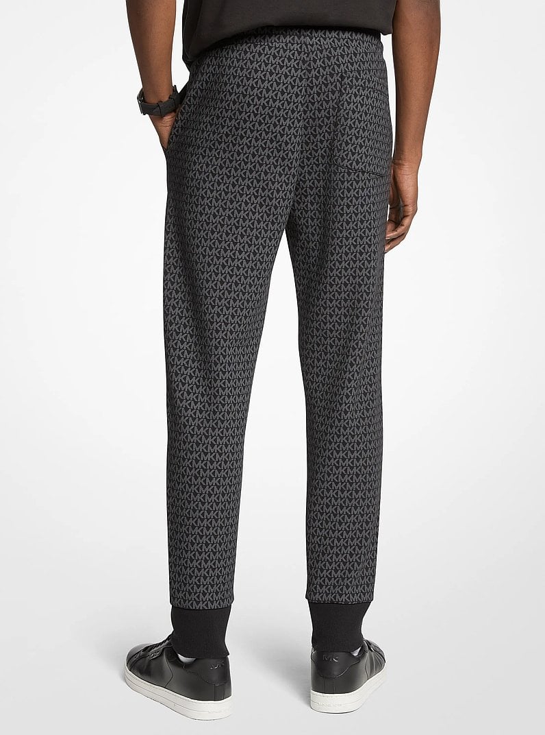 Signature Logo Print Cotton Blend Joggers