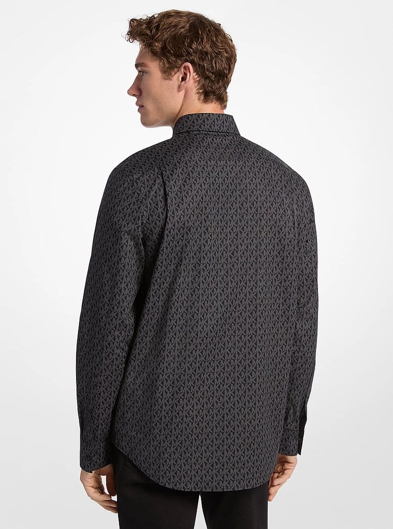 Signature Logo Stretch Cotton Shirt