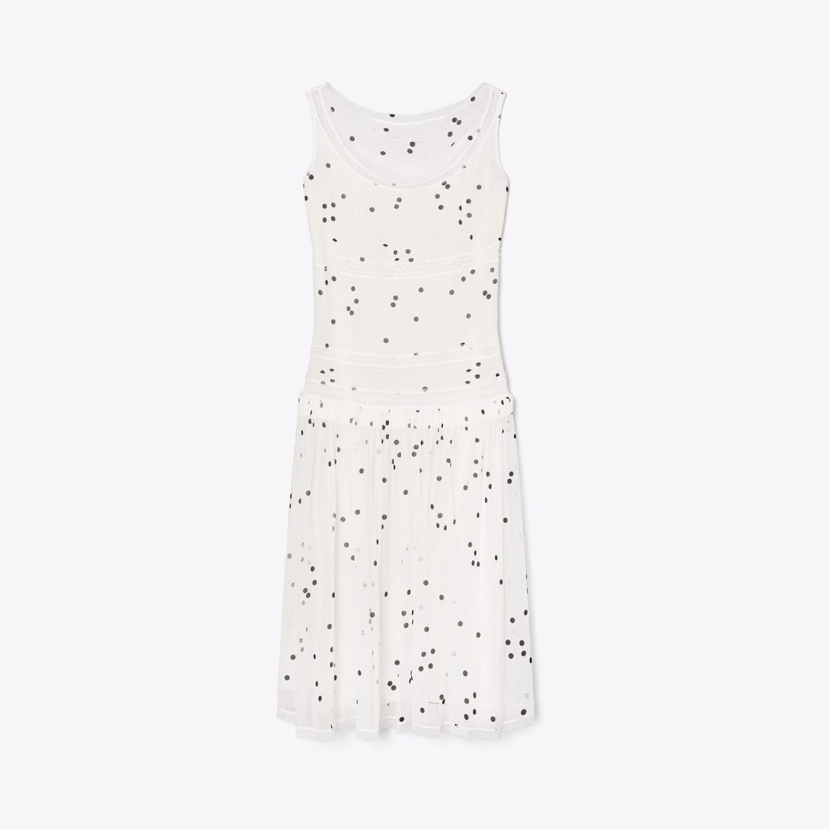 Pleated Silk Lace Dress