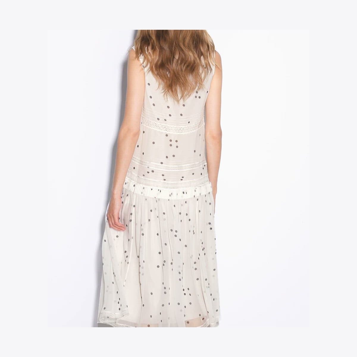 Pleated Silk Lace Dress