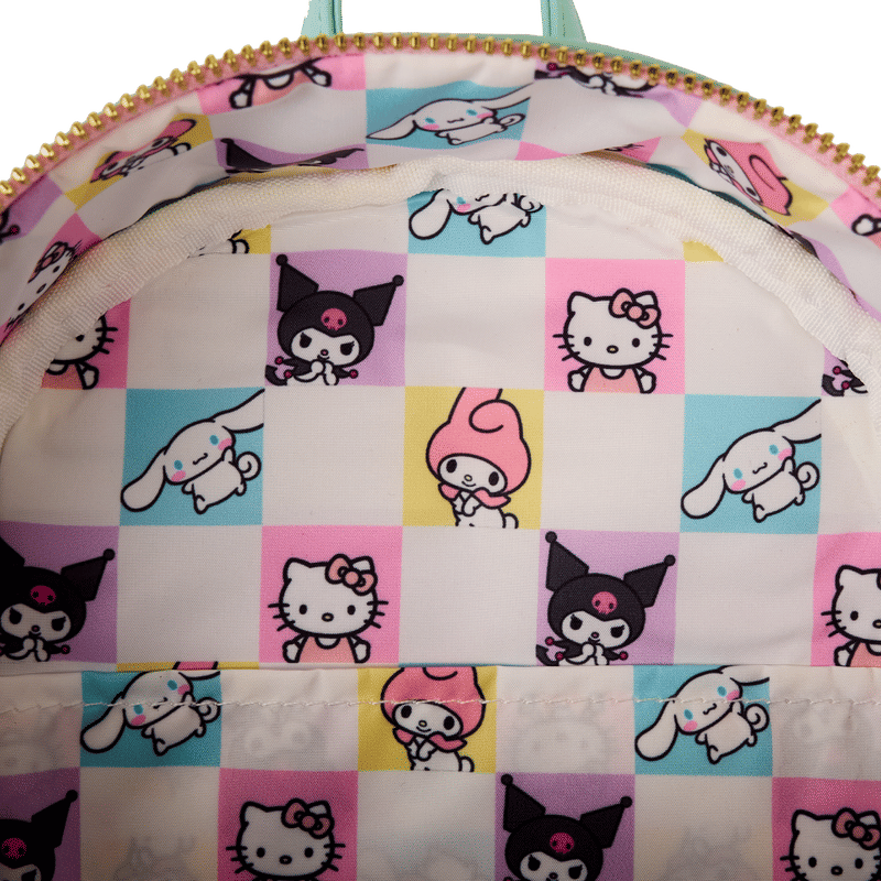 SDCC Limited Edition Hello Kitty & Friends Color Block Terry Cloth Mini Backpack