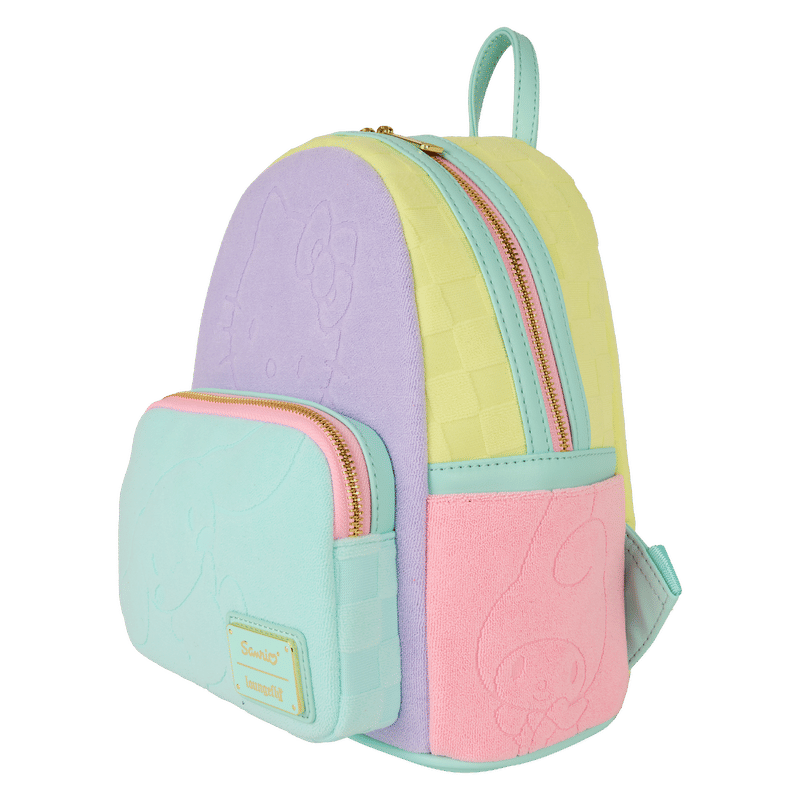 SDCC Limited Edition Hello Kitty & Friends Color Block Terry Cloth Mini Backpack