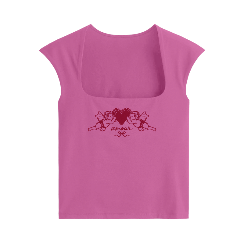 Off Supply Amour Pink Crop Top