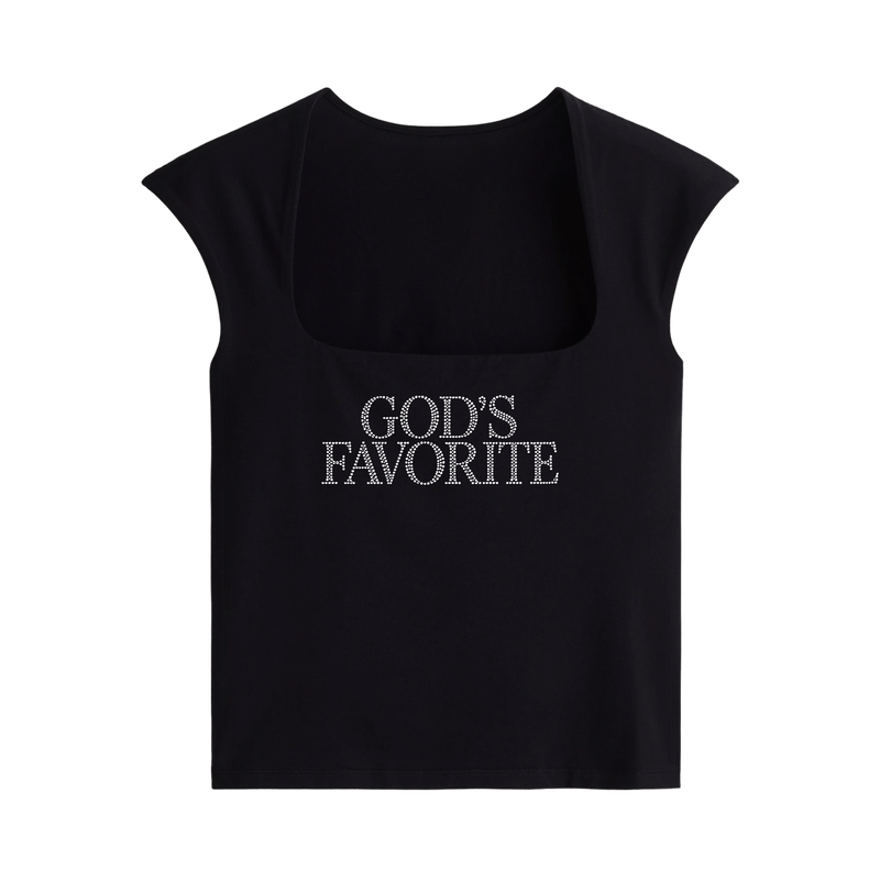 Forfksake God's Favorite Baby Tee Black