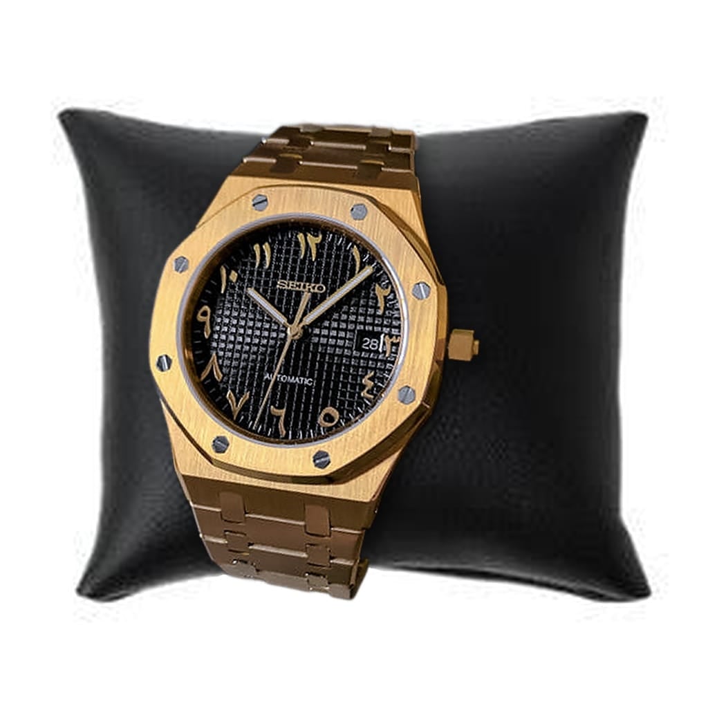 SEIKO Royal Oak Yellow Gold & Black (Arabic)