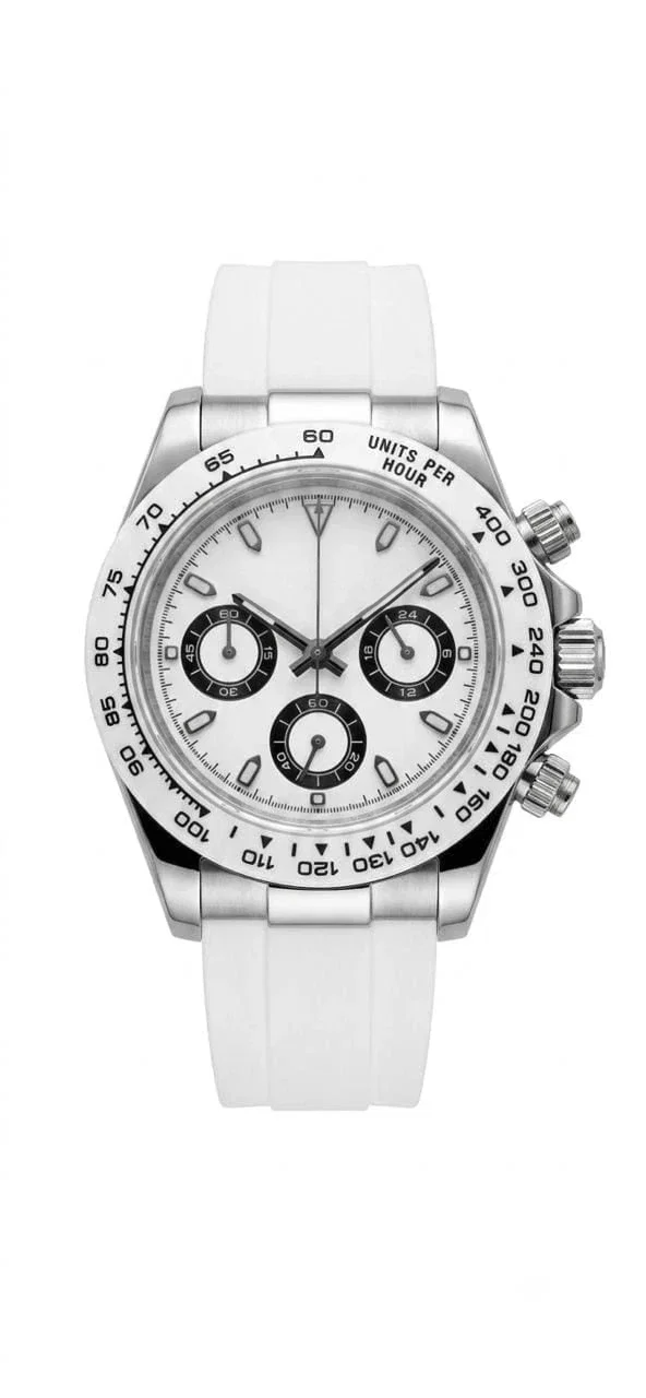 Modtona Panda White Dial Chronograph – Premium Quartz Sport Watch