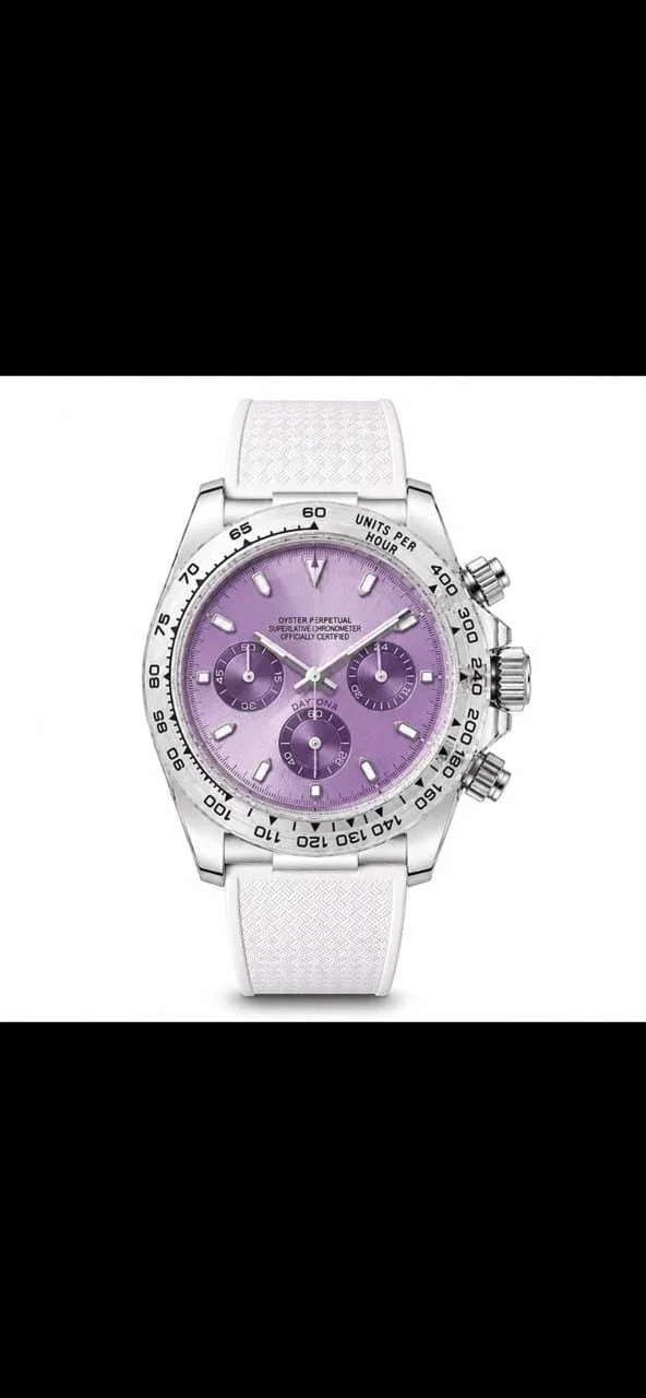 Modtona Cosmograph Chronograph – Pastel Purple Dial Meca-Quartz Watch