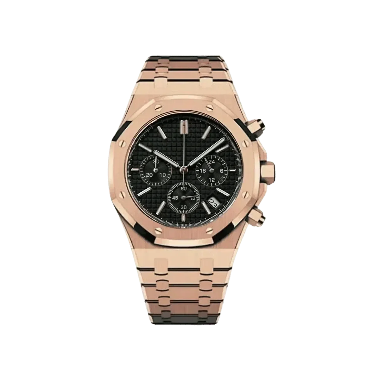 ModOak Rosegold Black Chrono