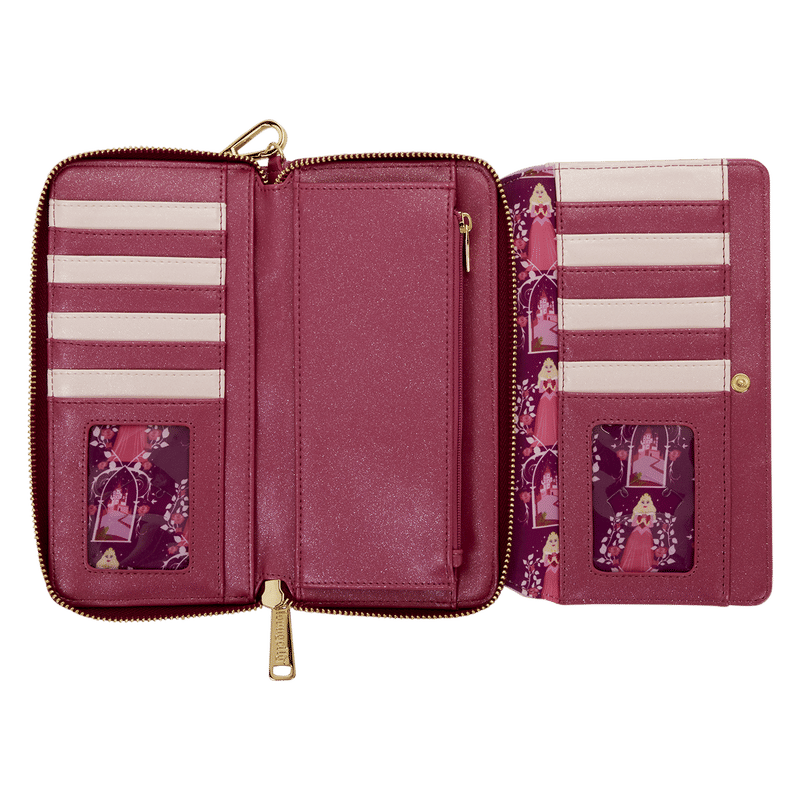 Sleeping Beauty Exclusive Princess Aurora Roses Wristlet Wallet