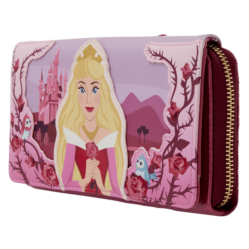 Sleeping Beauty Exclusive Princess Aurora Roses Wristlet Wallet