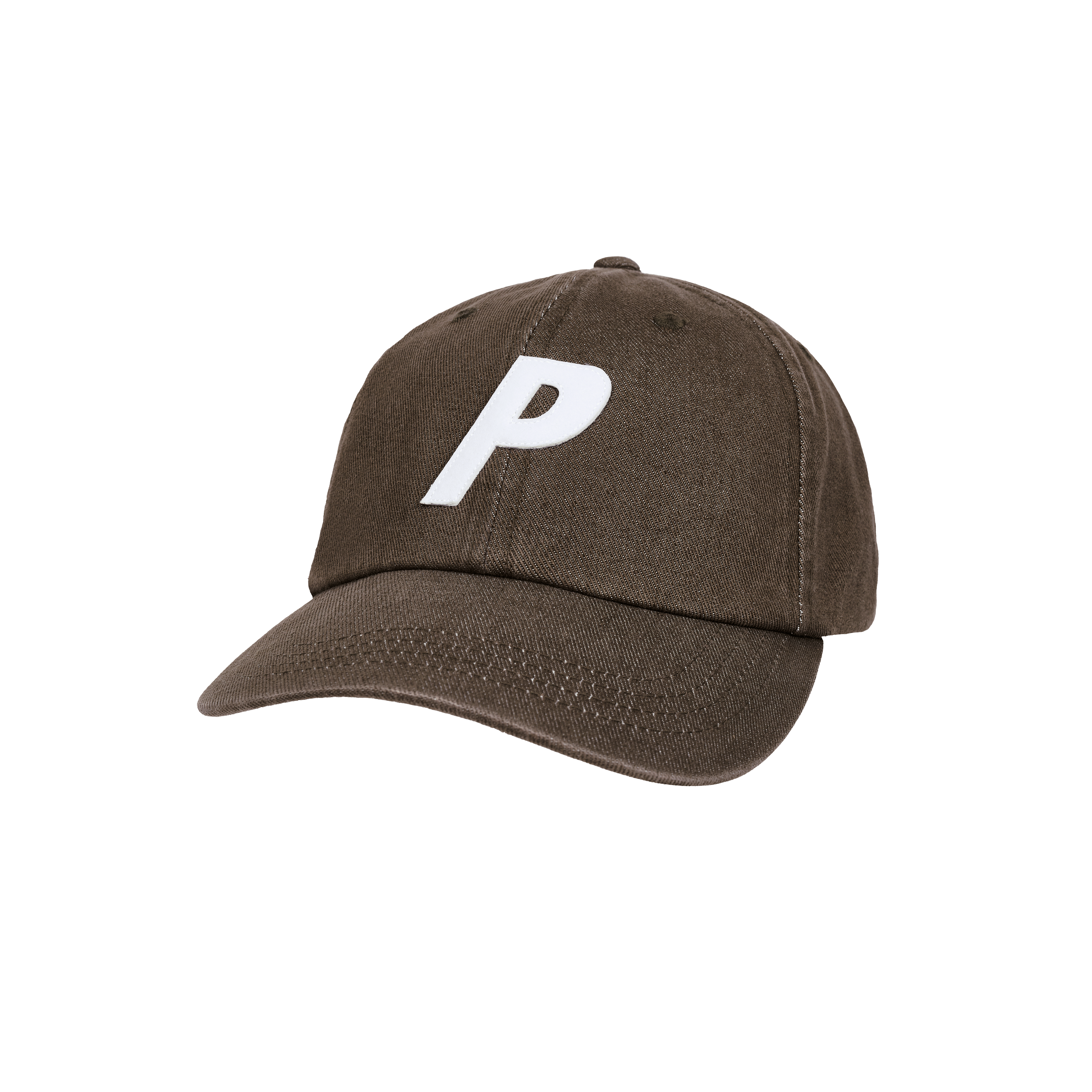 Palace Skateboards Bleached Denim P 6-Panel Brown