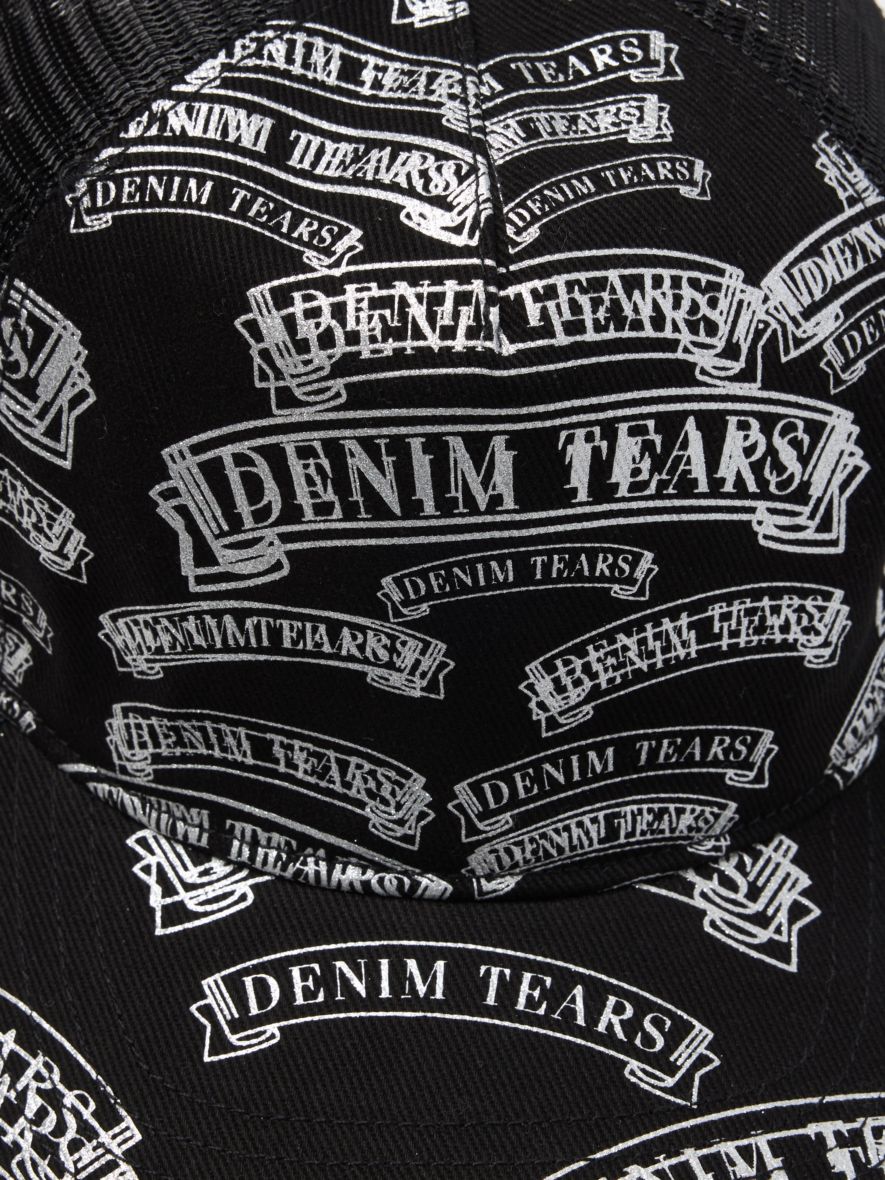 Denim Tears DT Stamp Pattern Trucker Hat Black