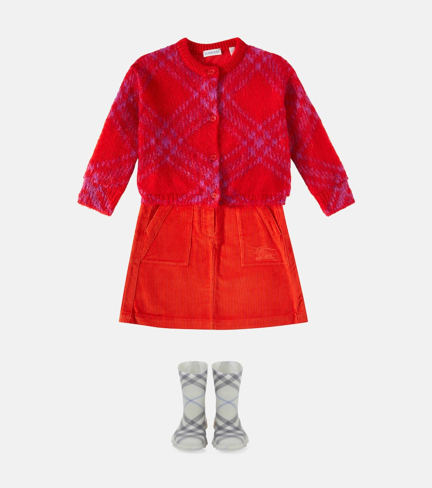 Burberry Check wool-blend cardigan