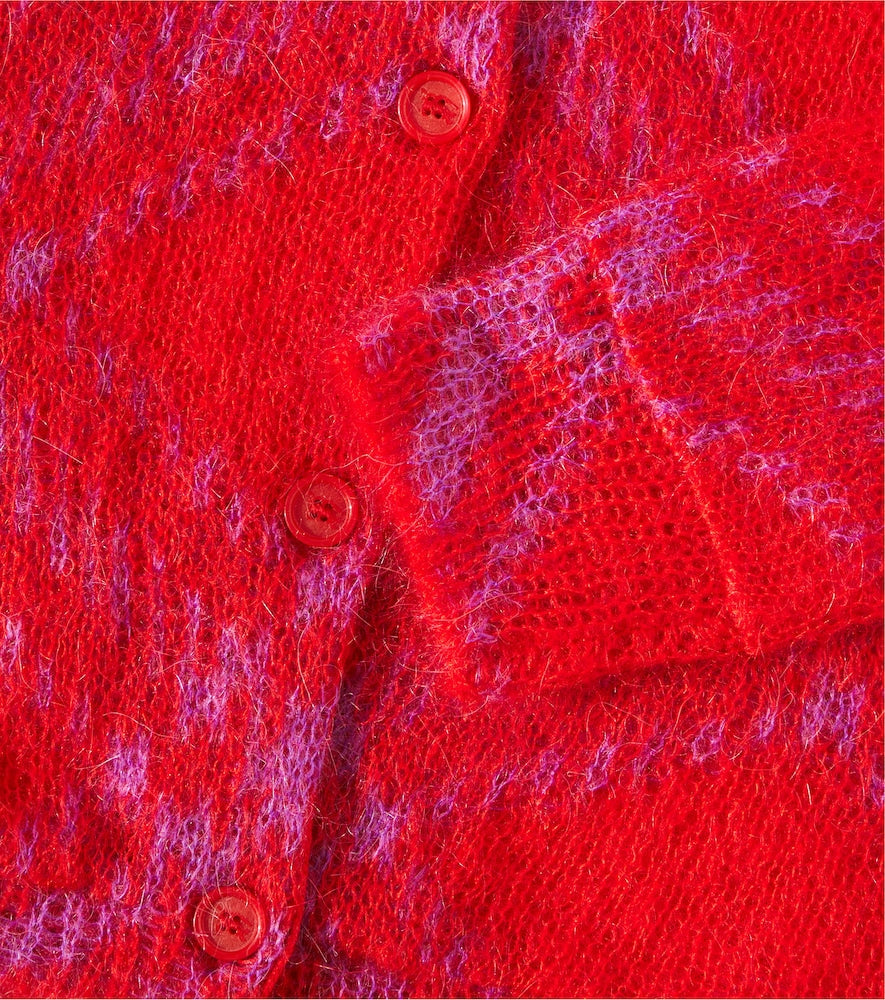 Burberry Check wool-blend cardigan