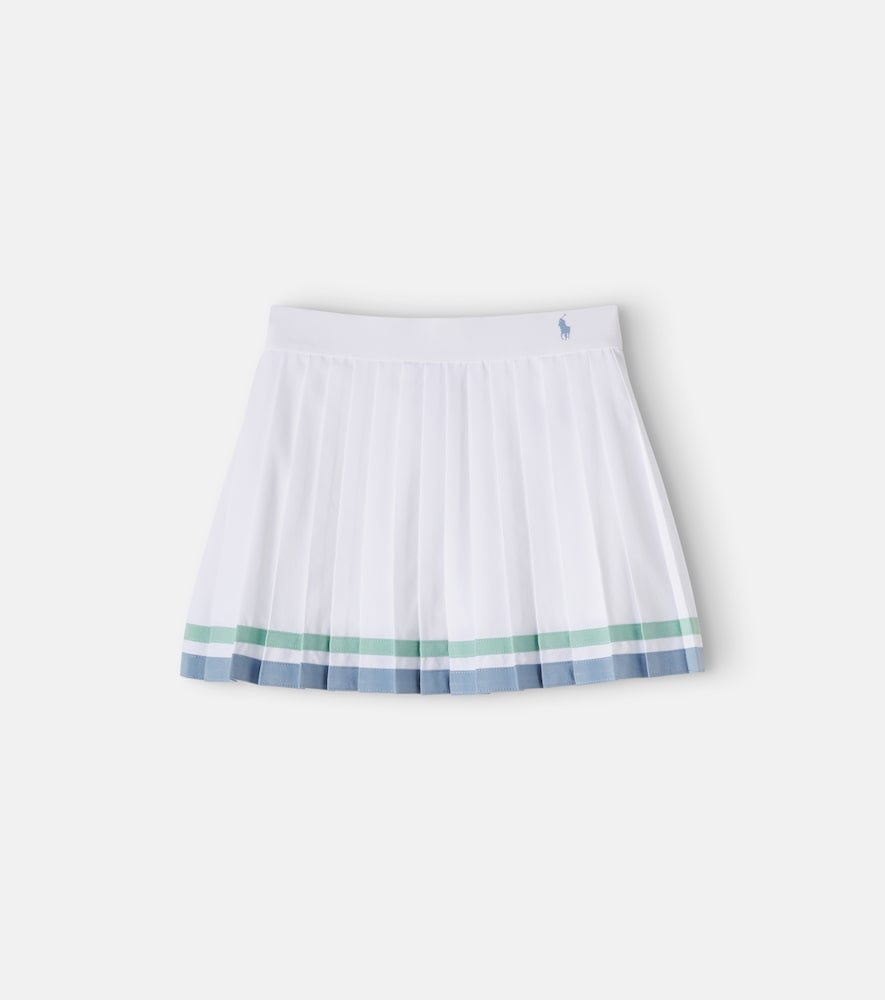 Pleated striped skort
