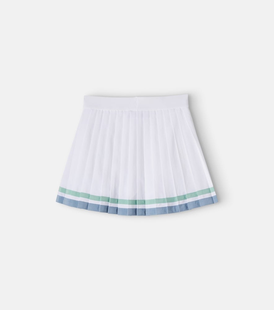 Pleated striped skort