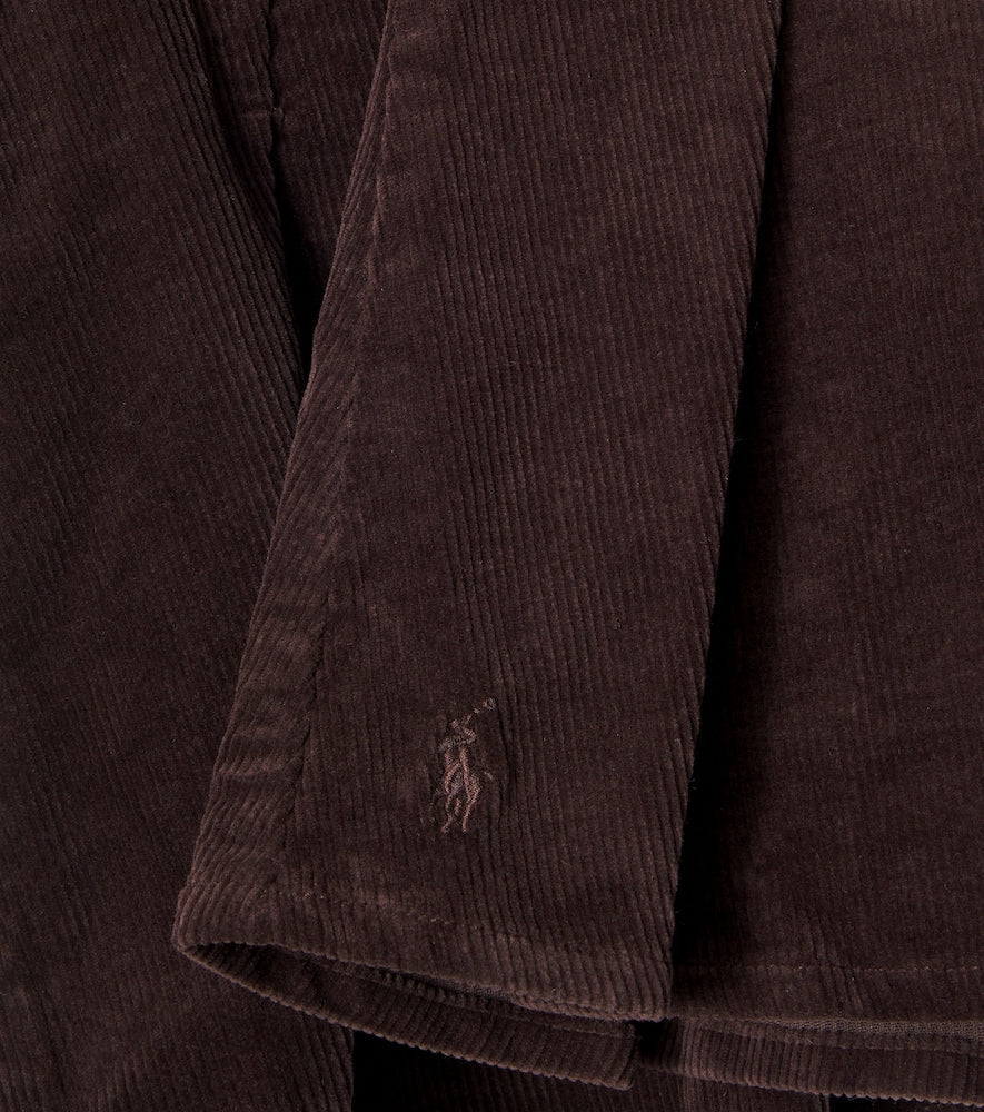 Pleated cotton corduroy skirt