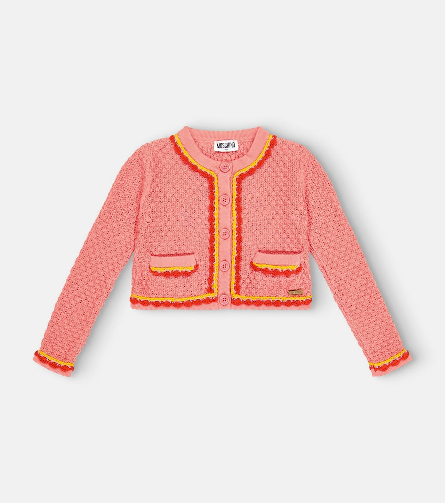 Crochet-trimmed cardigan