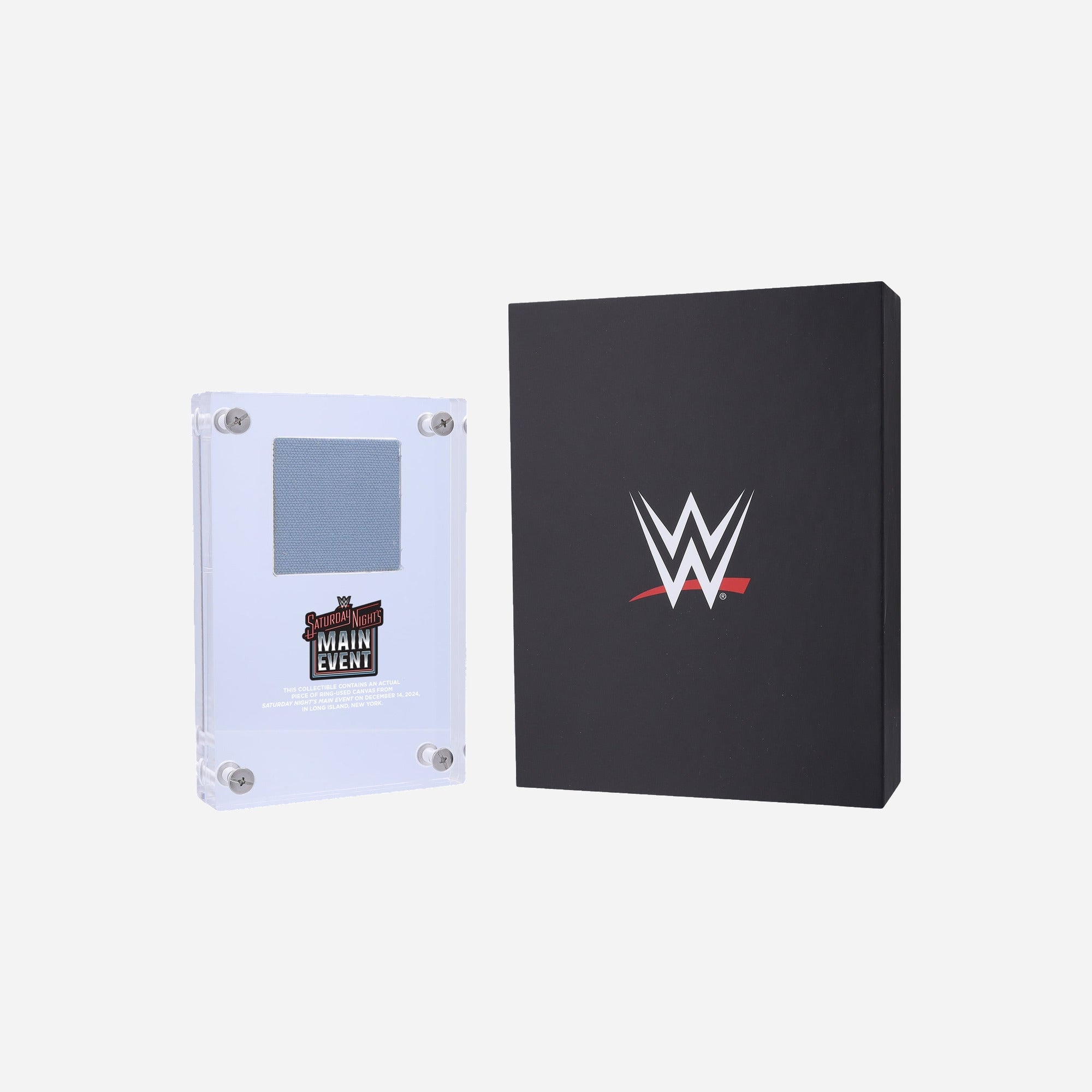 WWE Saturday Night's Main Event Acrylic Display Case with Match-Used Canvas from December 14, 2024