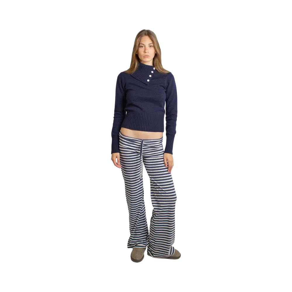 Subdued Wide-Leg Pants 'Light Grey Blue'