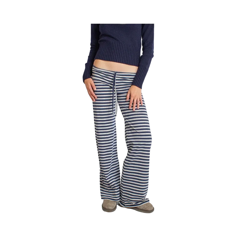 Subdued Wide-Leg Pants 'Light Grey Blue'
