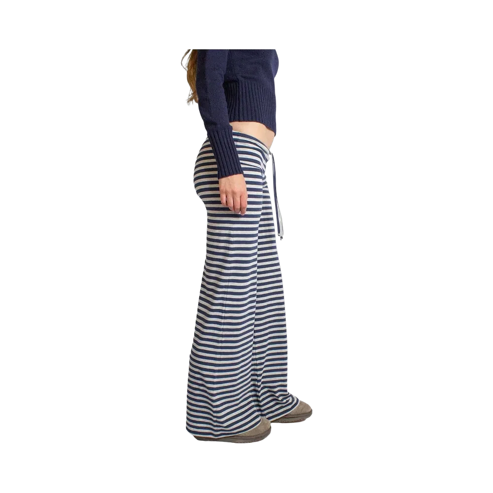 Subdued Wide-Leg Pants 'Light Grey Blue'