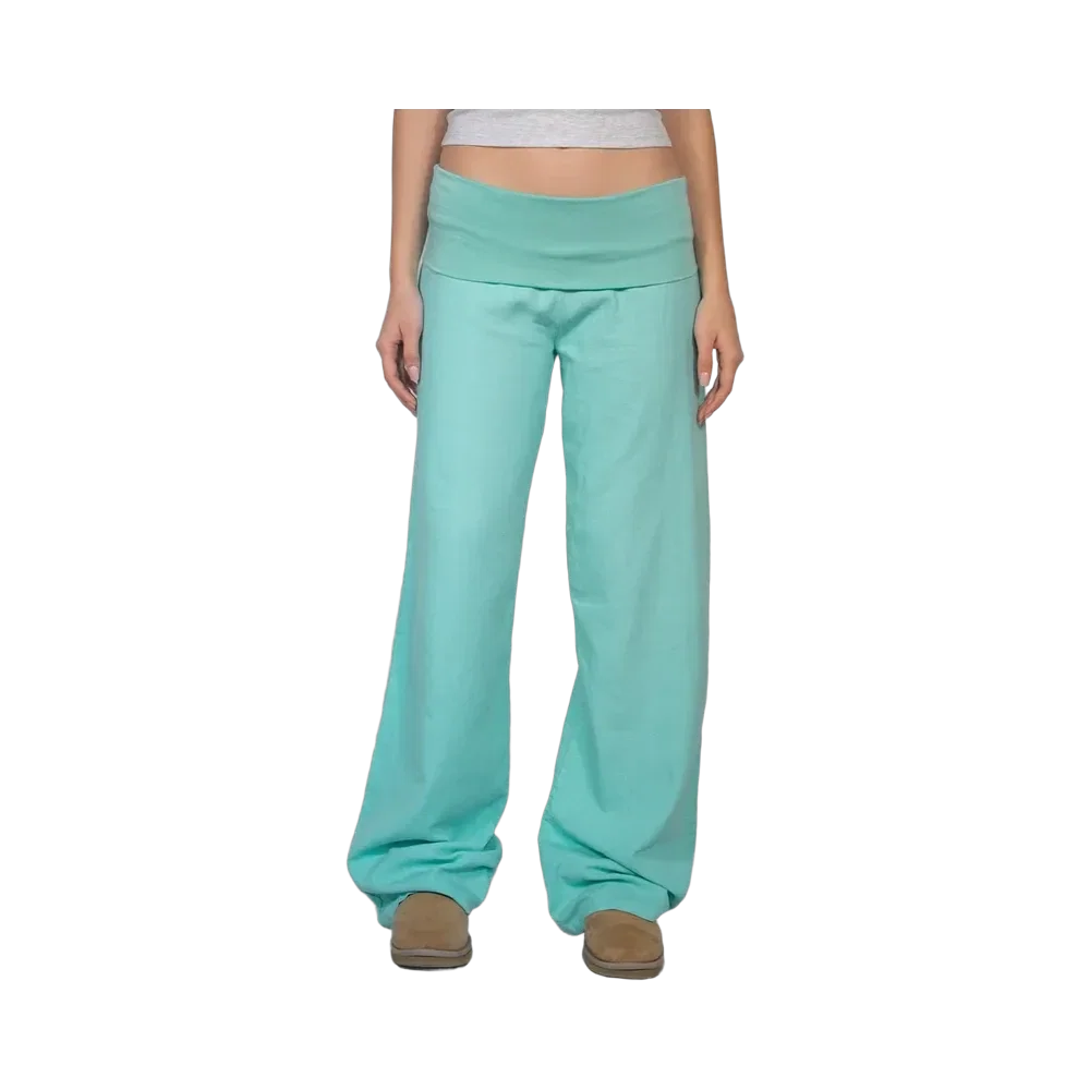 Subdued Waistband Palazzo Pants 'Aquamarine'