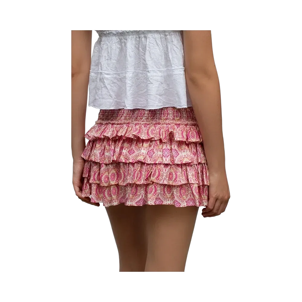 Subdued Mini Ruffle Skort 'Paisley'