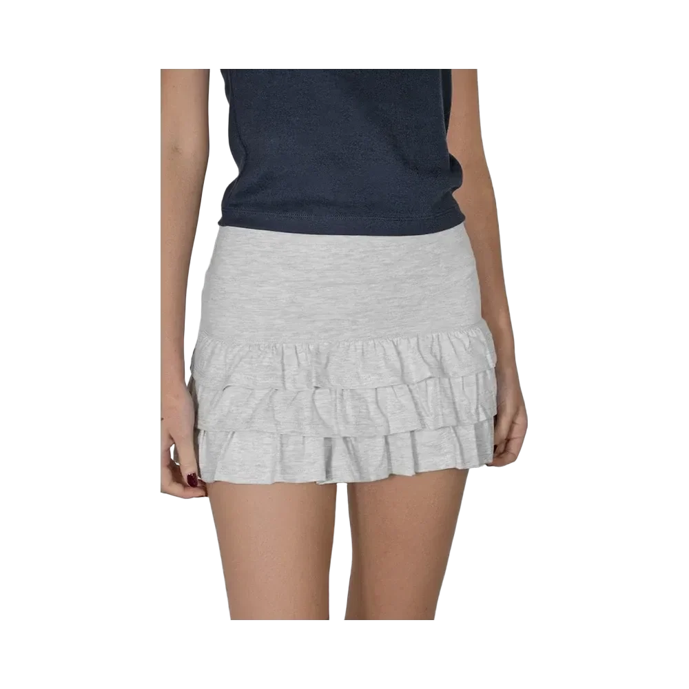 Subdued Mini Ruffle Skort 'Pearl Grey Melange'