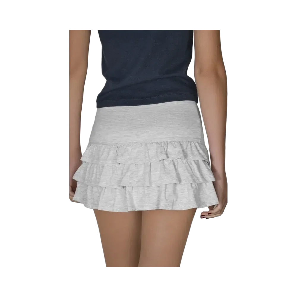 Subdued Mini Ruffle Skort 'Pearl Grey Melange'