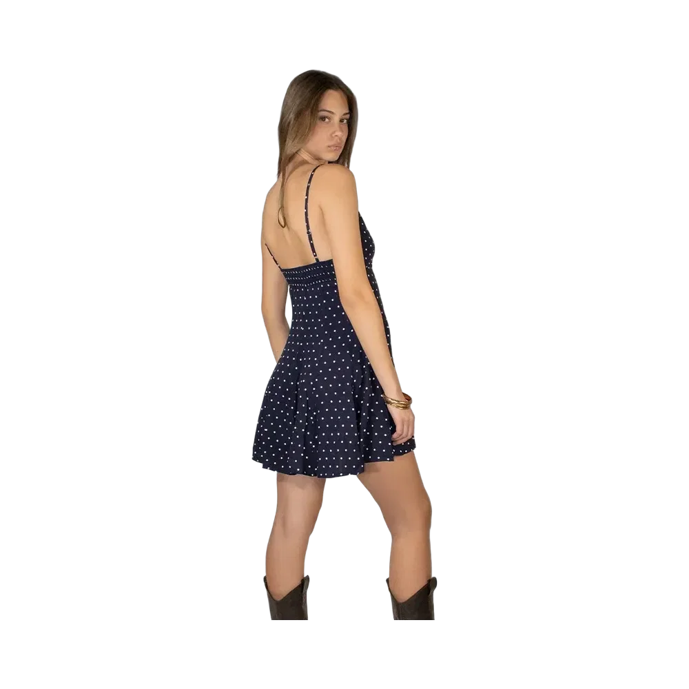 Subdued V-Neck Dress 'Polka Dots'