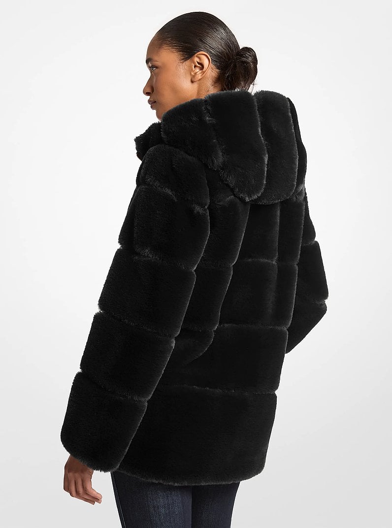 Faux Fur Hooded Coat