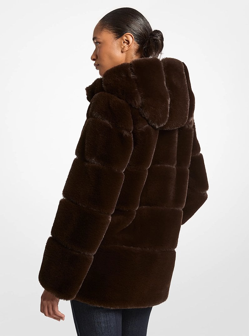 Faux Fur Hooded Coat