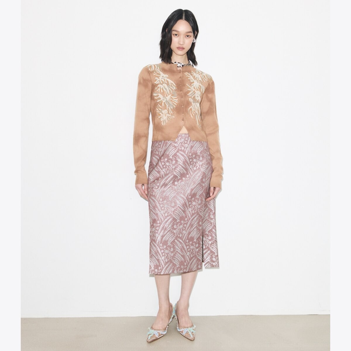 Silk Jacquard Skirt
