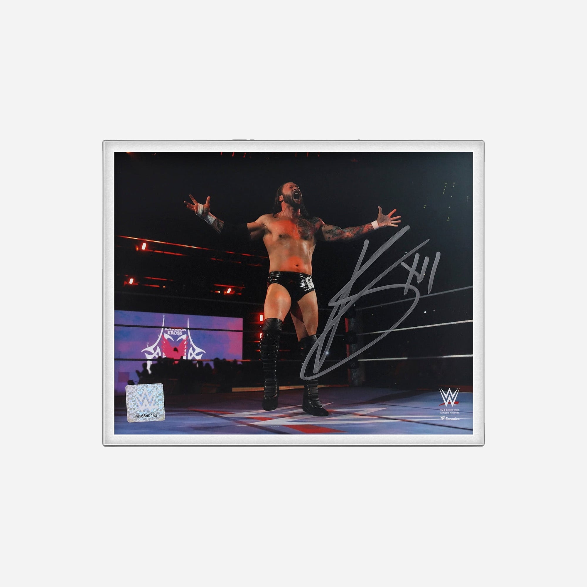 Karrion Kross WWE Autographed Framed 8" x 10" In-Ring Scream Photograph
