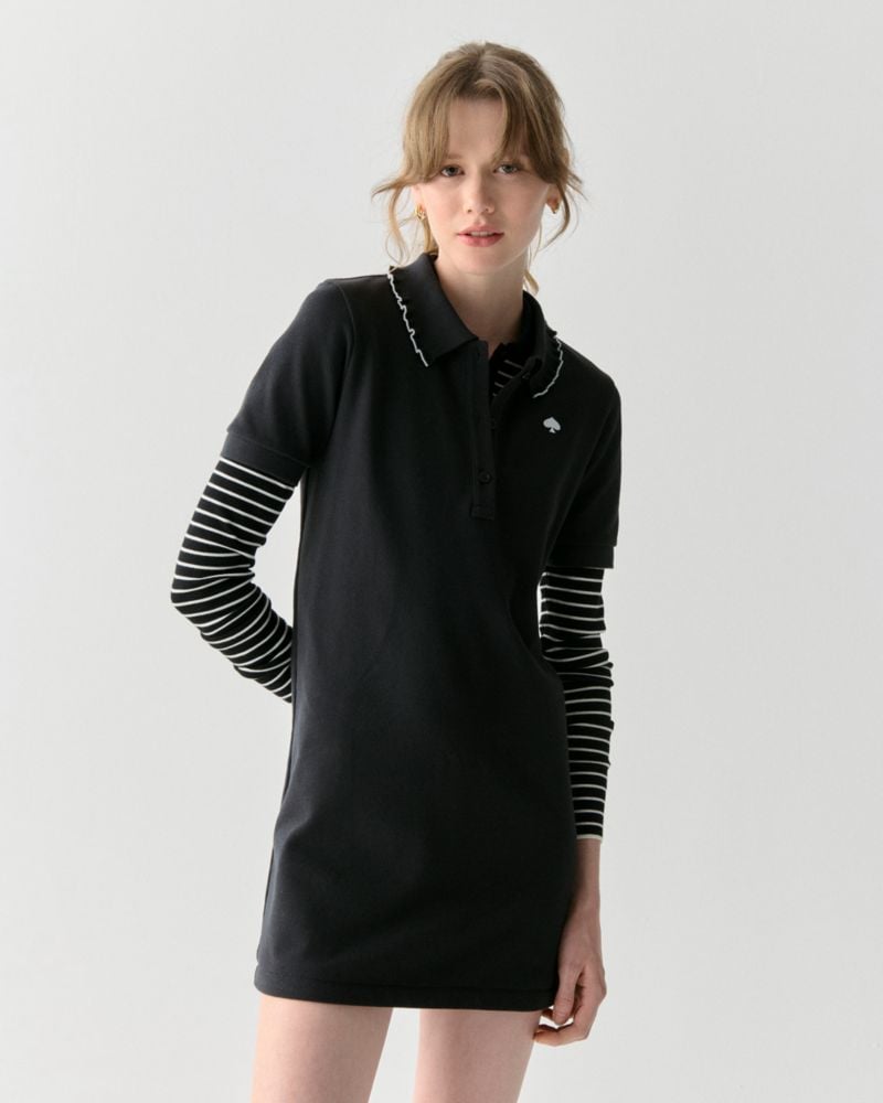 Ruffle Logo Polo Dress